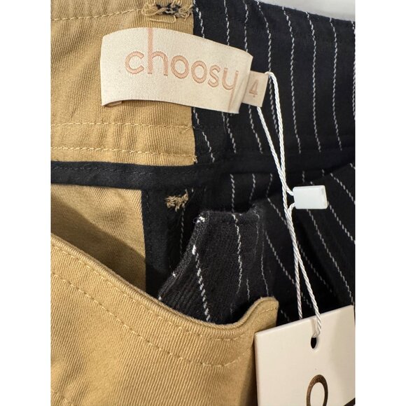 Choosy Two-Tone Cargo & Pinstripe Pants Size 4 - Picture 4 of 4